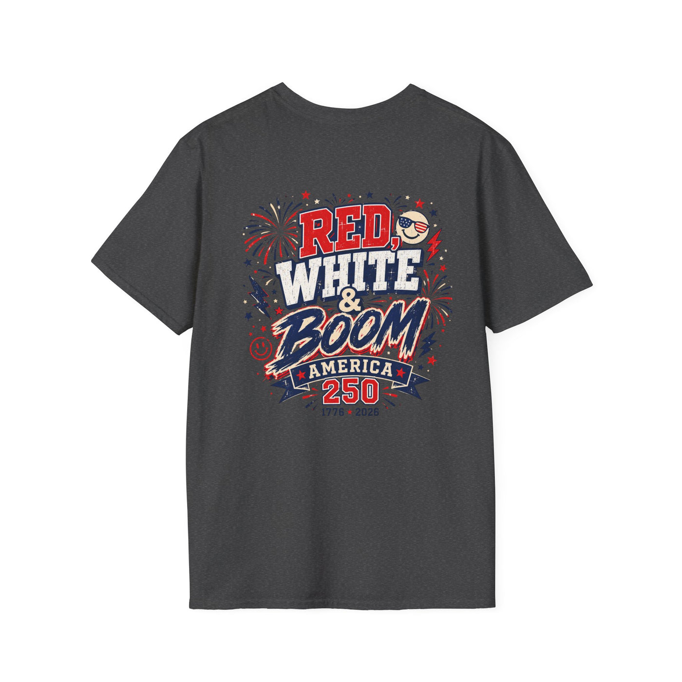 America 250 T-Shirt – 1776–2026 White & Boom Anniversary Tee