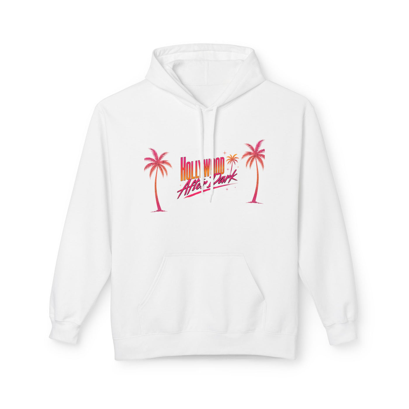 Hollywood Nights Hoodie — Retro Palm Sunset Graphic Hoodie