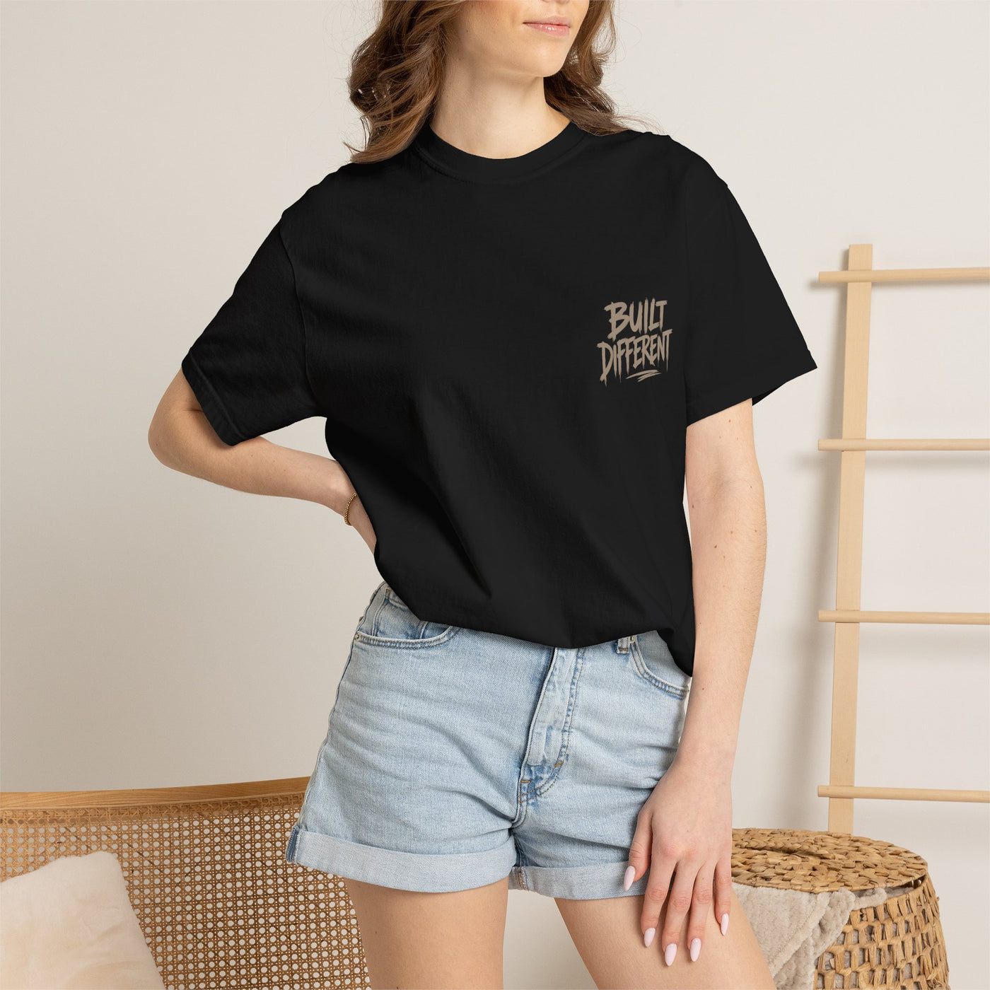 Built Different Graphic T-Shirt — 'Built Different' Chest & Back Design