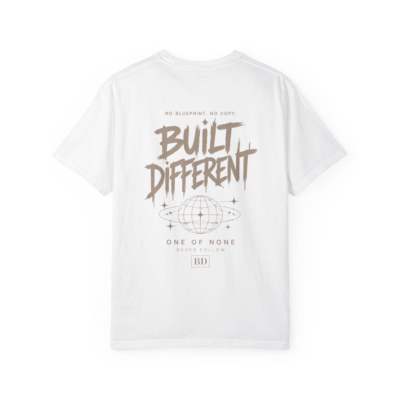 Built Different Graphic T-Shirt — 'Built Different' Chest & Back Design