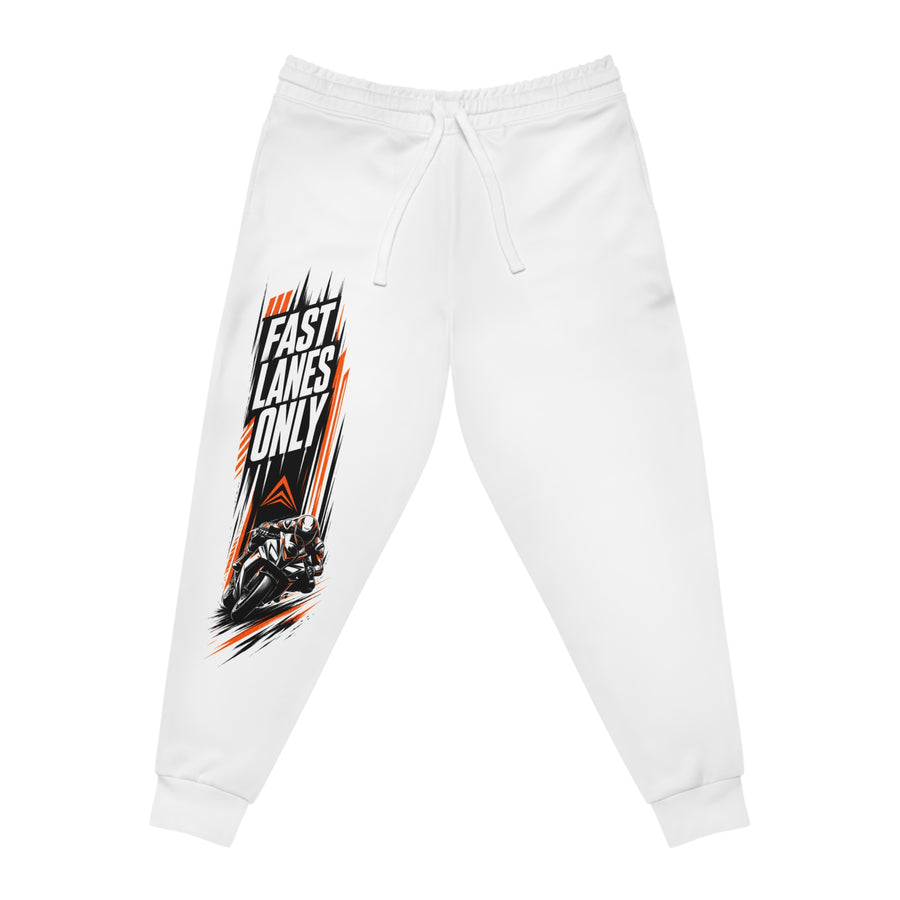 Fast Lanes Only Athletic Joggers — Motorcycle Racing Track Pants