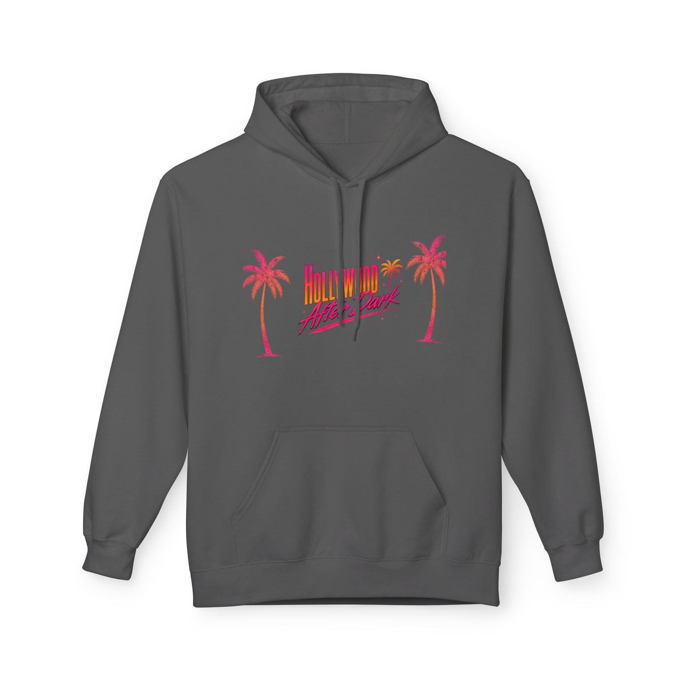 Hollywood Nights Hoodie — Retro Palm Sunset Graphic Hoodie