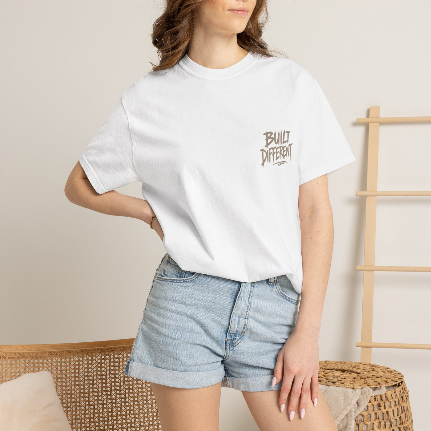 Built Different Graphic T-Shirt — 'Built Different' Chest & Back Design