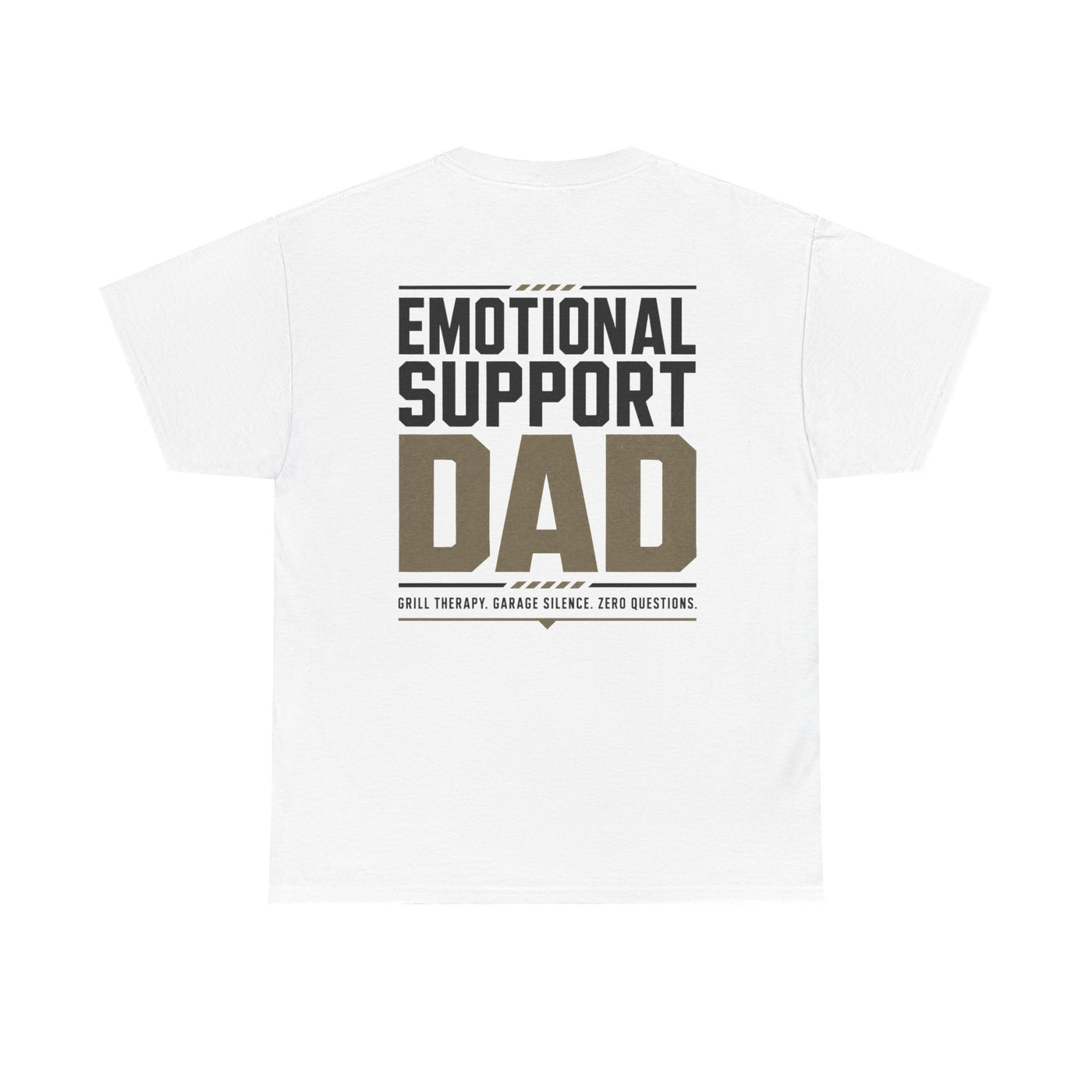 Emotional Support Dad T-Shirt – Funny Father’s Day Tee ("Dad Dept." Chest Print)